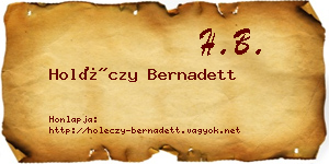 Holéczy Bernadett névjegykártya