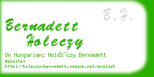 bernadett holeczy business card